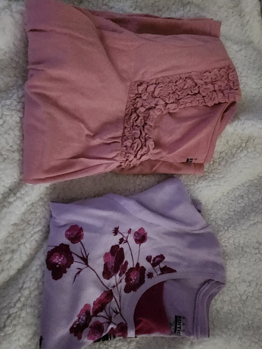 Basic Editions Pink and Lavender Tee Duo